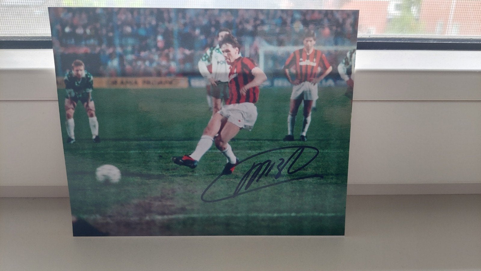 Gesigneerde foto Marco van Basten - AC Milan, Verzenden, Zo goed als nieuw, Buitenlandse clubs, Overige typen