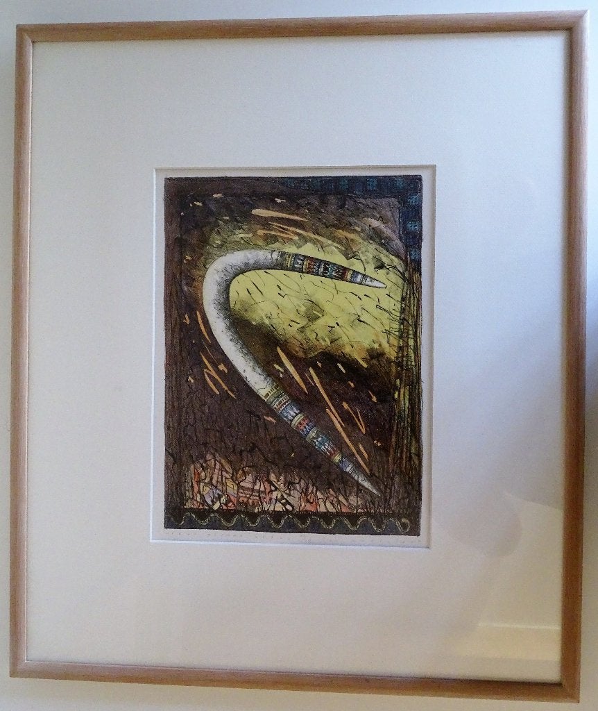 Litho ‘Arcus arcona’ met lijst - Lon Buttstedt  - Boemerang, Ophalen of Verzenden