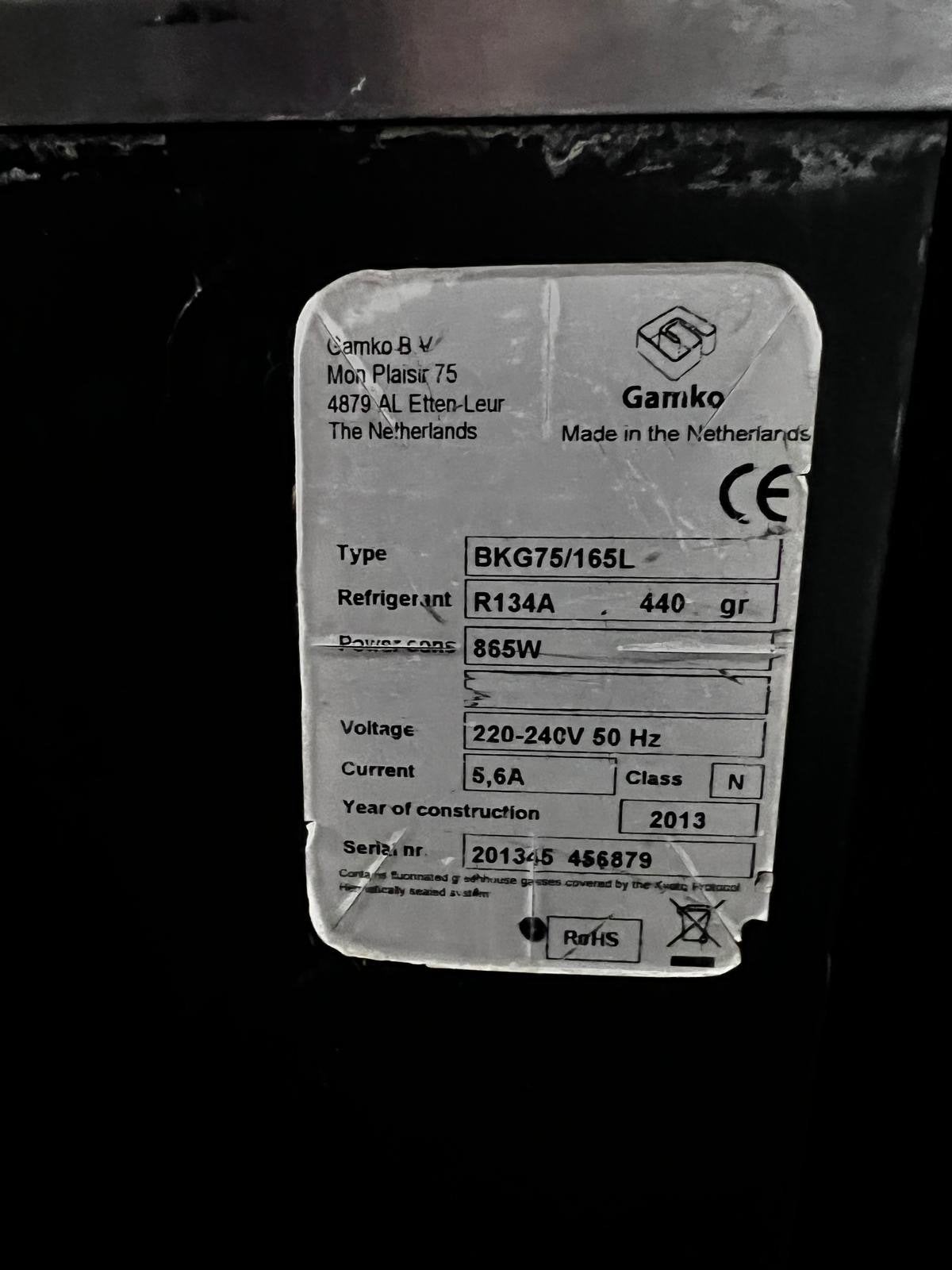Gamko BKG75/165L Mobiele Bar met Tap en Koeling, Ophalen, Gebruikt, Koelen en Vriezen