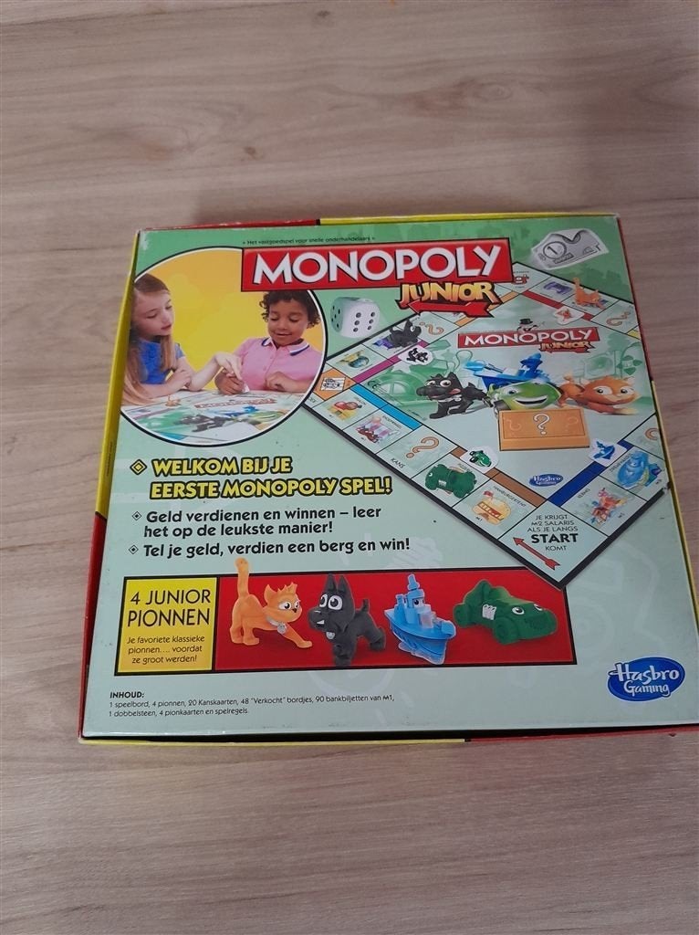 Monopoly juniior met hondje en katje - s1811, Verzenden, Zo goed als nieuw