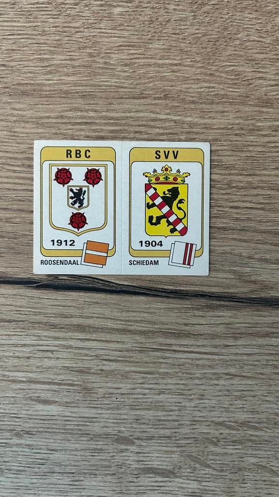 Panini Voetbal 84 plaatje embleem RBC & SVV, Verzenden, Zo goed als nieuw, Sticker