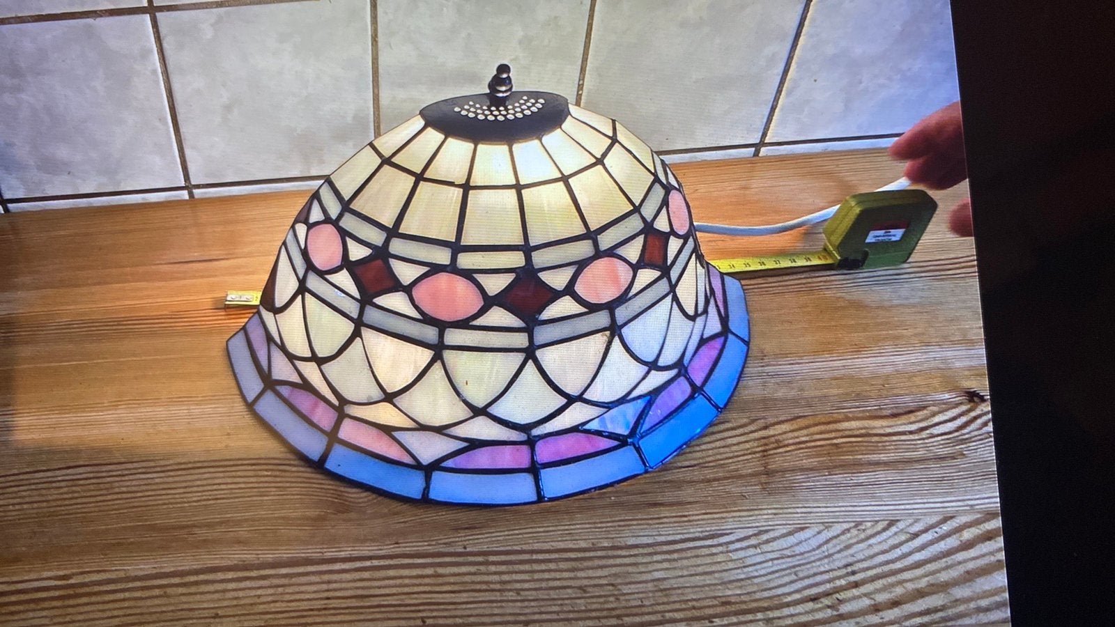 Tiffany wandlamp 32x33cm vaste prijs 45 euro, Antiek en Kunst, Ophalen of Verzenden