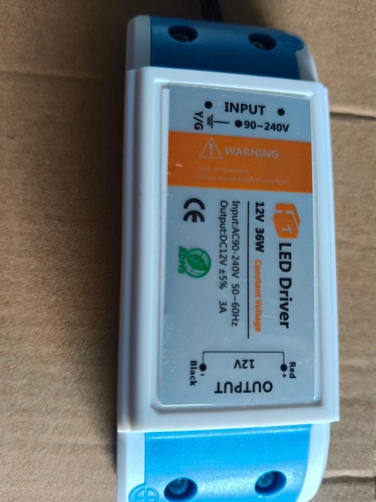 Nieuwe LED Driver 12V 36W, Ophalen of Verzenden, Nieuw, Metaal of Aluminium, Led