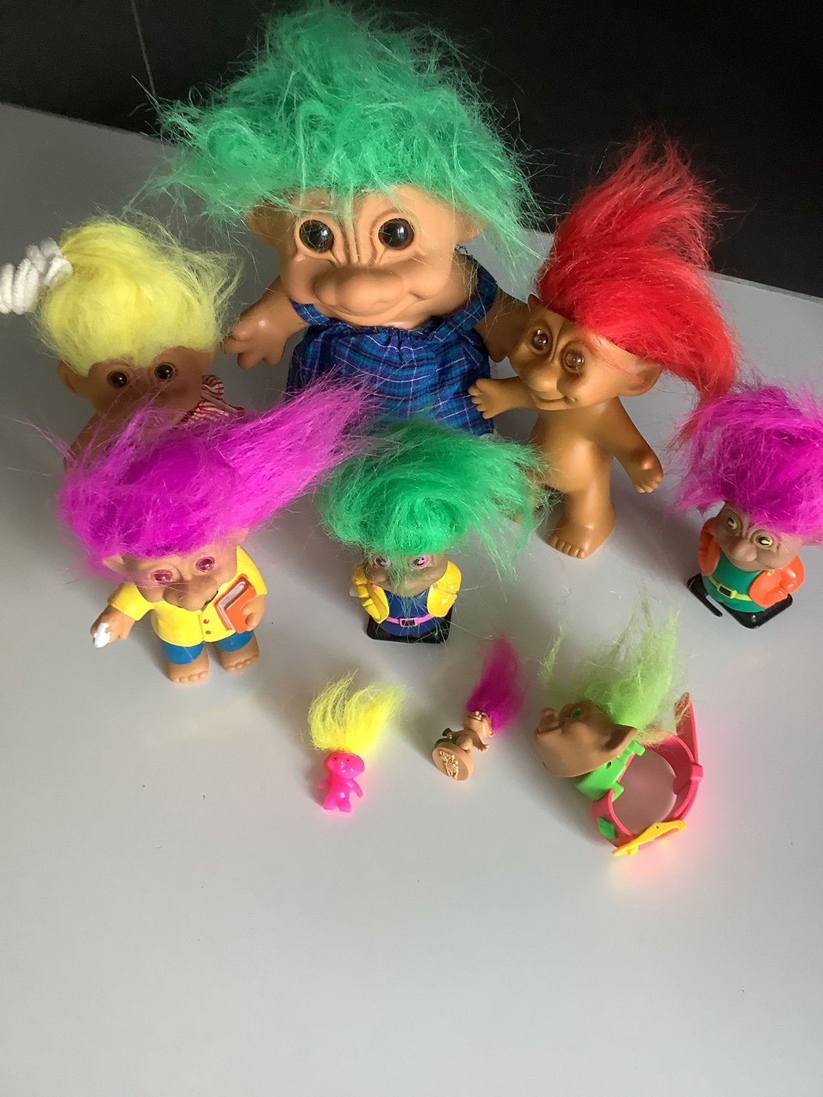 9 oude trollen in originele doos, Ophalen of Verzenden