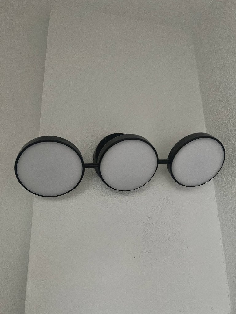 IKEA KABOMBA LED wandlamp dimbaar mat zwart —IP44 badkamer, Ophalen, Glas, Minder dan 50 cm