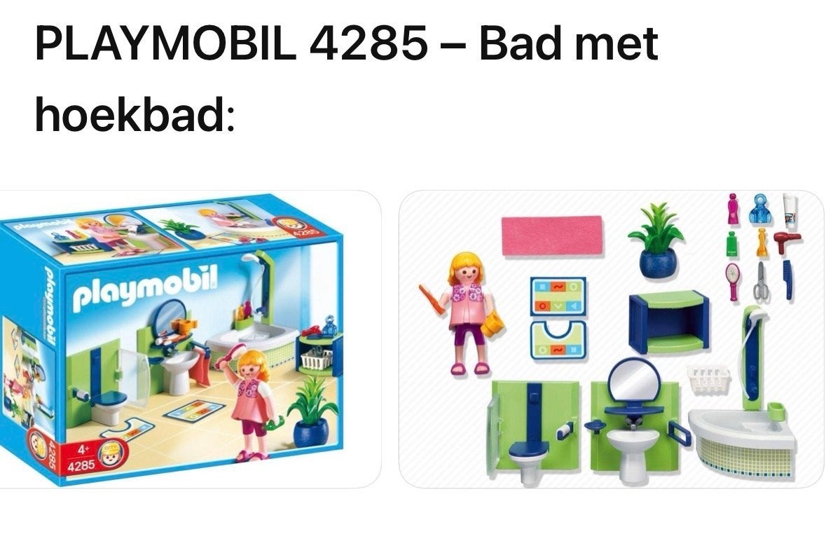 Playmobil 4285 - Badkamer met hoekbad, Gebruikt, Complete set, Overige typen, Ophalen of Verzenden