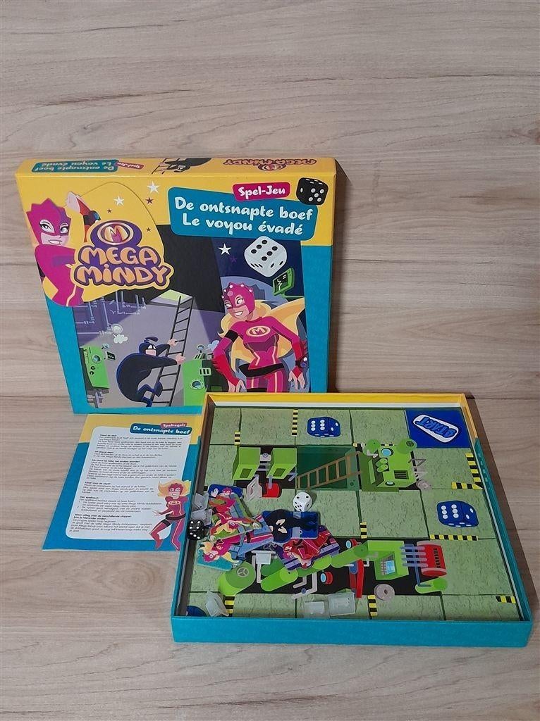 Mega mindy de ontsnapte boef - s5428, Hobby en Vrije tijd, Gezelschapsspellen | Bordspellen, Zo goed als nieuw, Verzenden