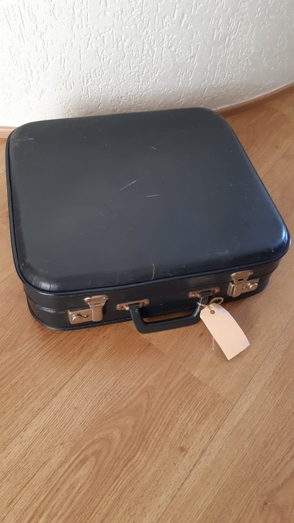Koopje! Blauwe KLM reiskoffer | Nostalgische koffer, Overige materialen, Gebruikt, Minder dan 50 cm, Ophalen of Verzenden
