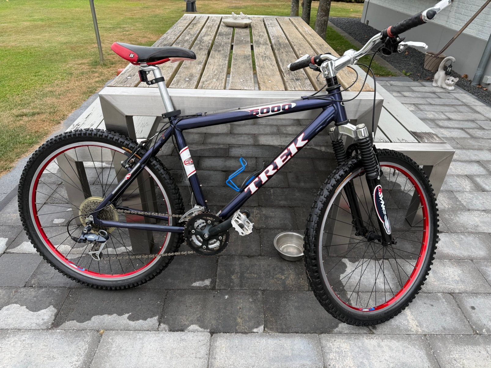 Nette Trek 6000 MTB. Aluminium frame Shimano Deore LX, Gebruikt, Velgrem, 49 tot 53 cm, Meer dan 20 versnellingen