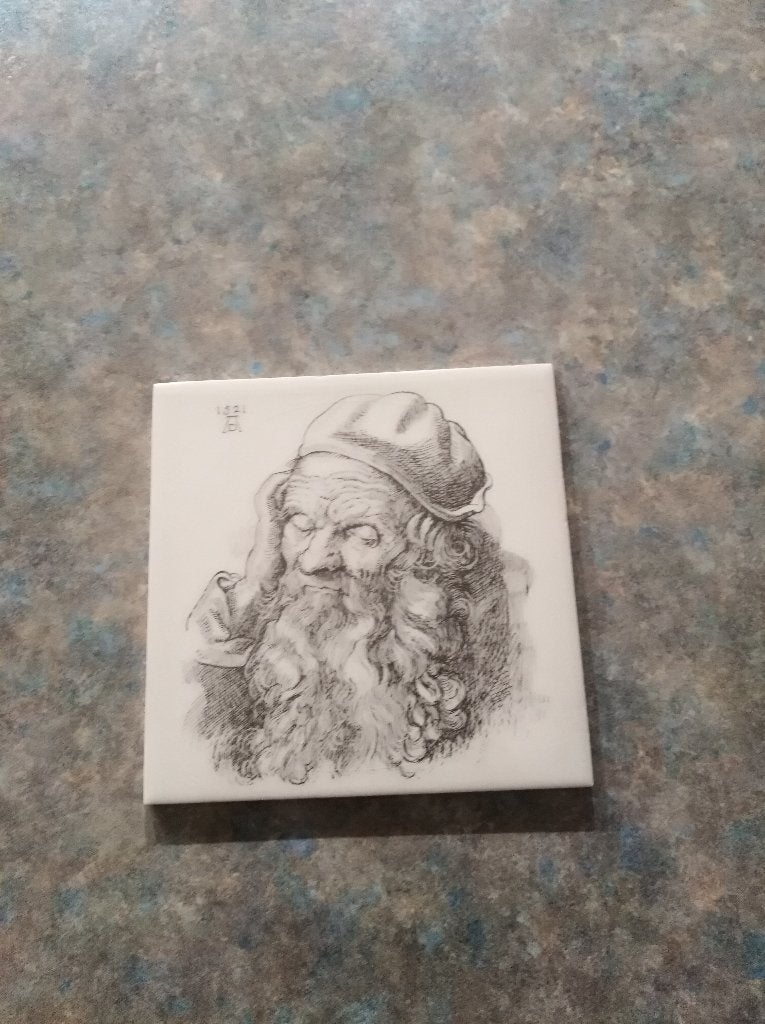 Tegeltje met afbeelding 15x15cm, Antiek en Kunst, Ophalen of Verzenden