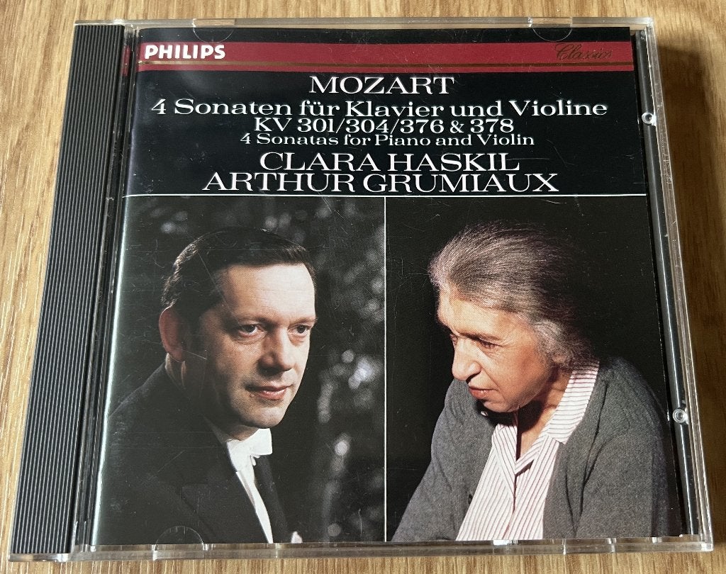 CD Mozart - 4 Sonatas For Piano And Violin / Grumiaux, Ophalen of Verzenden, Classicisme, Zo goed als nieuw, Kamermuziek