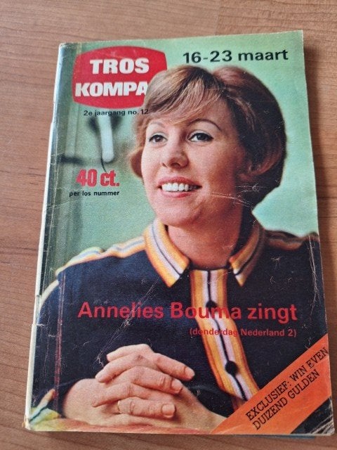 Tros Kompas 1968 Annelies Bouma Willy Alberti, Ophalen of Verzenden, Gelezen, Muziek, Film of Tv