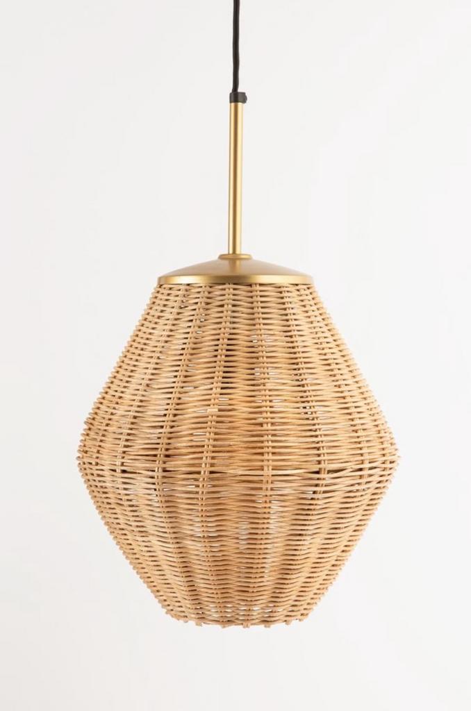 Sissy-Boy - Bruine hanglamp Aural shade small van rotan, Ophalen of Verzenden, Zo goed als nieuw, Hout, 50 tot 75 cm