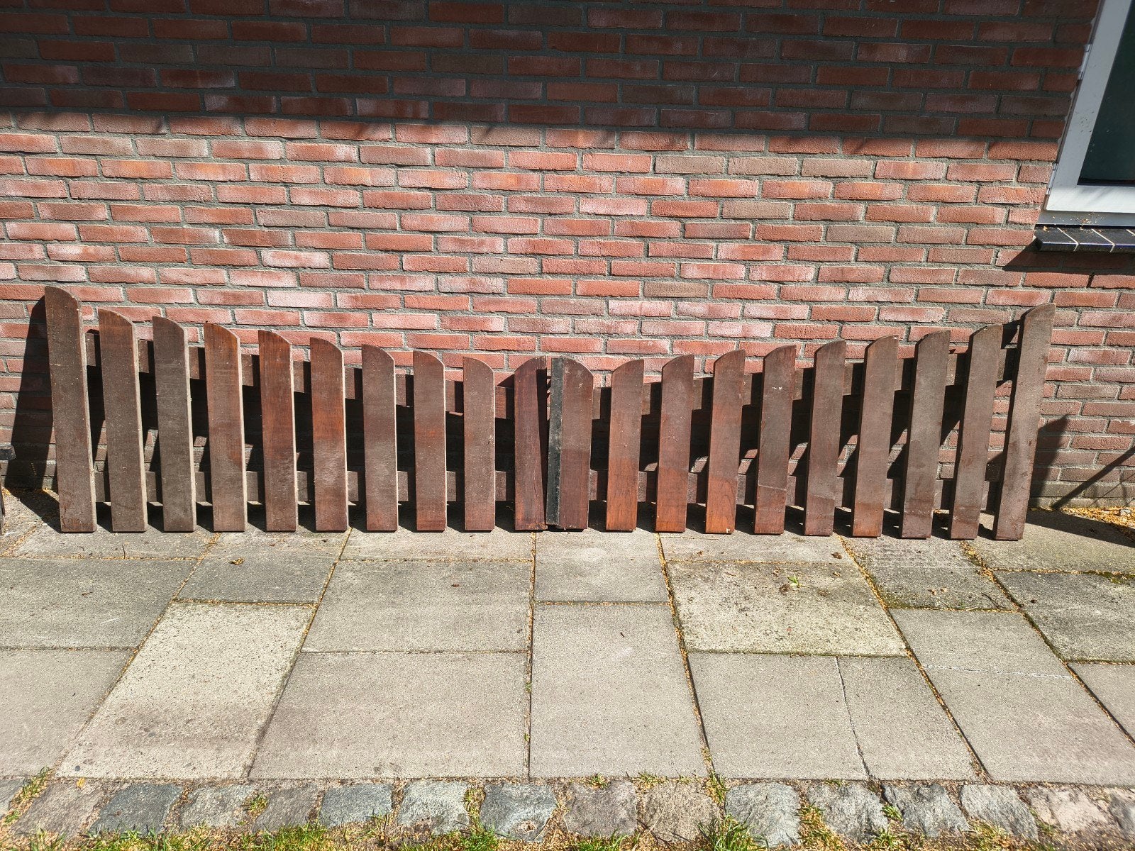 Hardhouten poort 3.08 m breed, Ophalen, Hout, Tuinhek