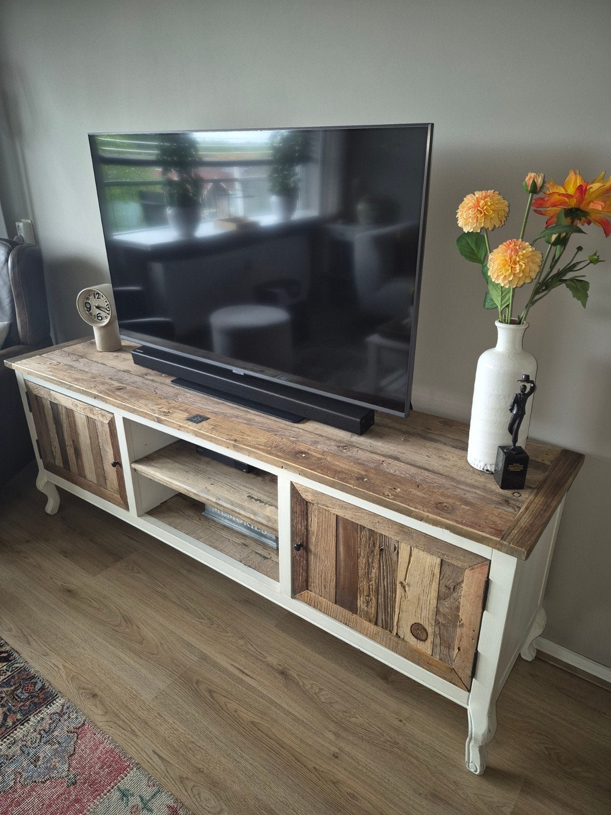 Riviera maison tv-meubel, Ophalen, 150 tot 200 cm, 3 of 4 laden, Minder dan 100 cm