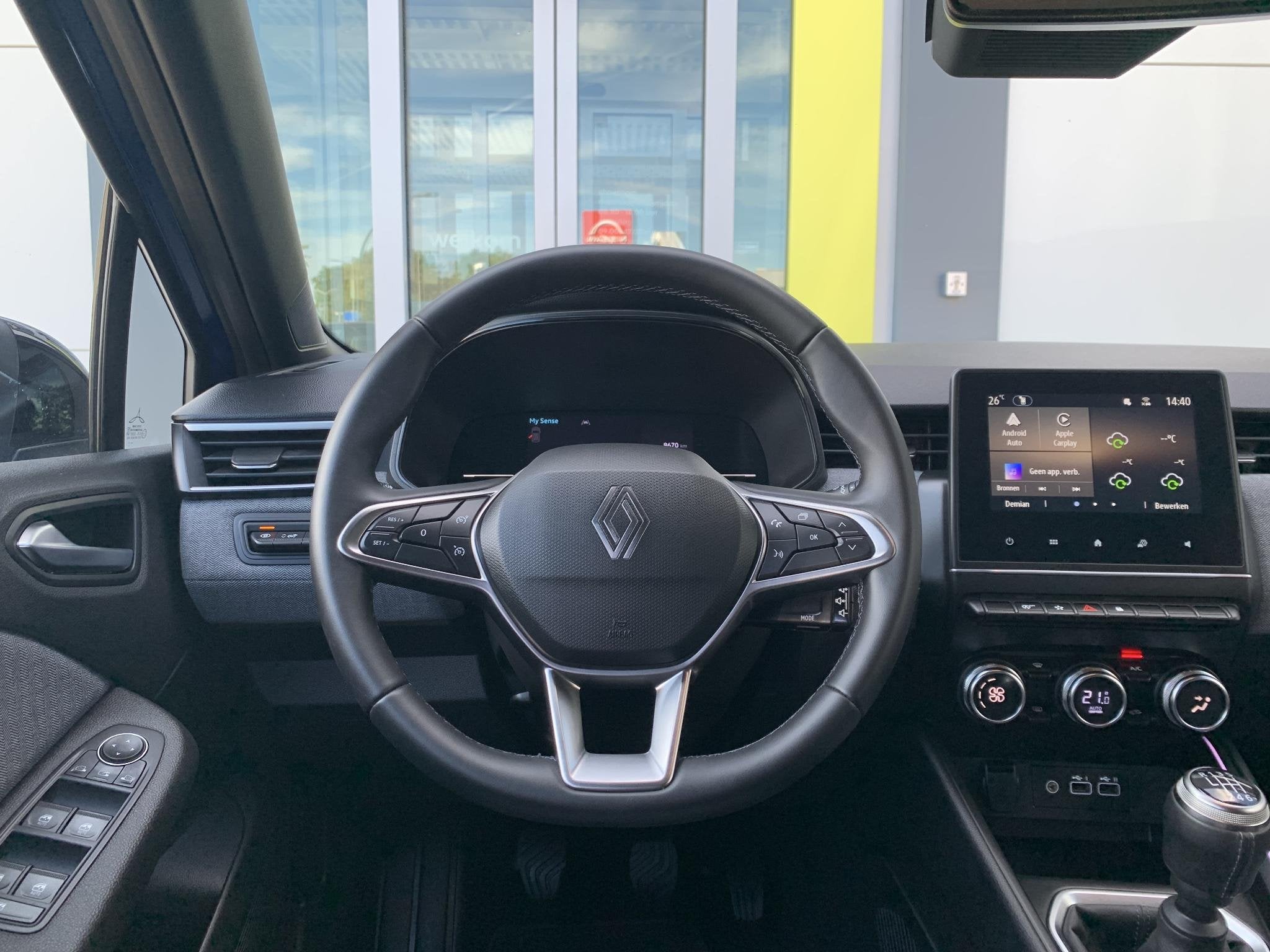 Renault Clio 1.0 TCe 90 GPF techno | Achteruitrijcamera | Al, Auto's, Renault, Gebruikt, Met garantie (alle), Blauw, Leder en Stof