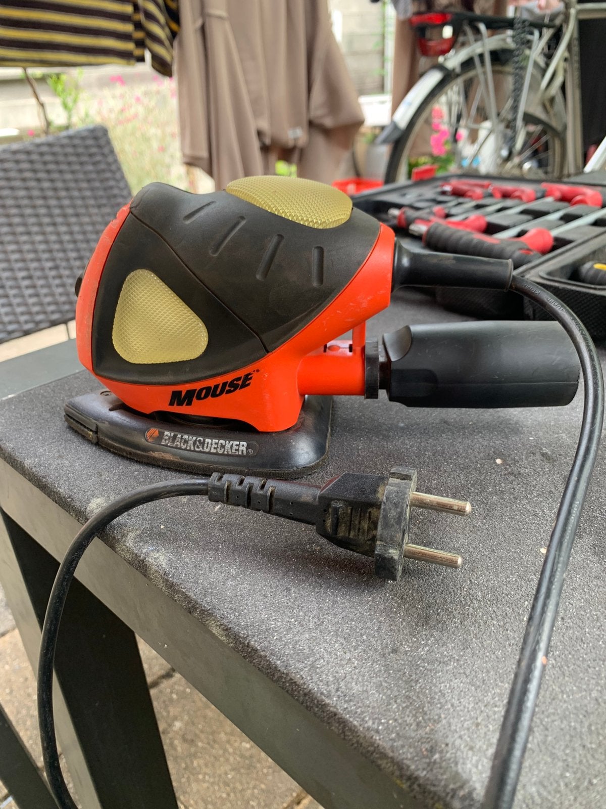 Black en decker schuurmachine, Ophalen of Verzenden, Gebruikt, Minder dan 600 watt, Vlakschuurmachine