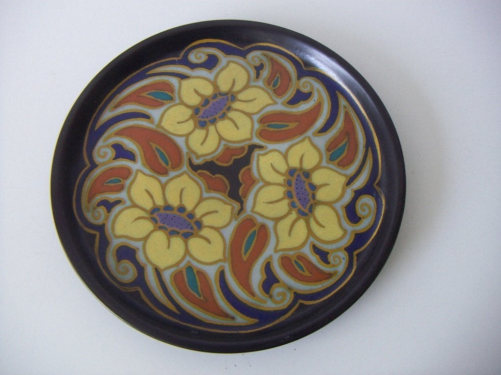 Gelria Arnhem plateel keramiek dienblad/ schaal jr.1926-1930, Ophalen of Verzenden