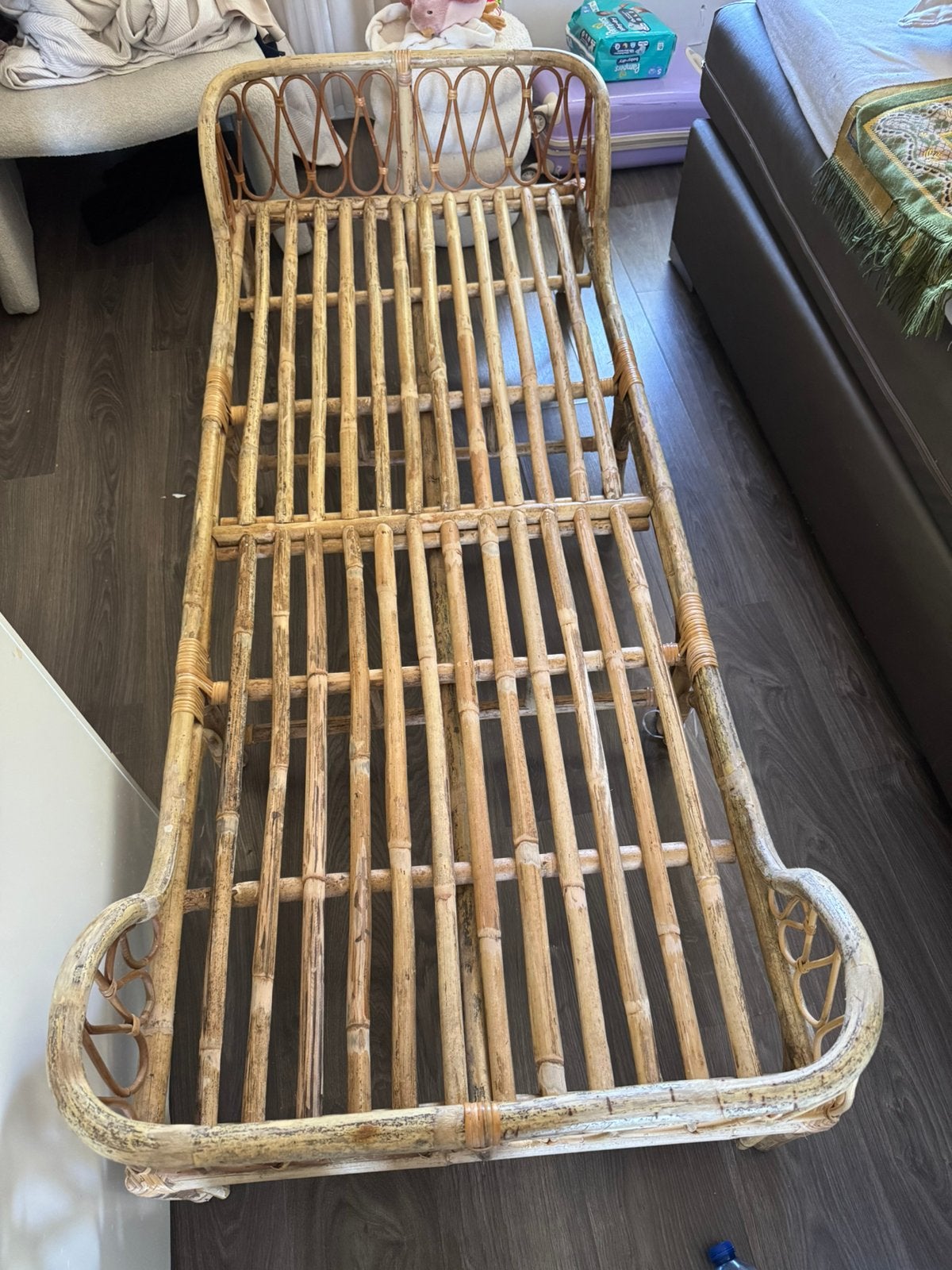 Kinderbed bamboe matriaal, 70 tot 85 cm, Ophalen of Verzenden, Zo goed als nieuw, Matras