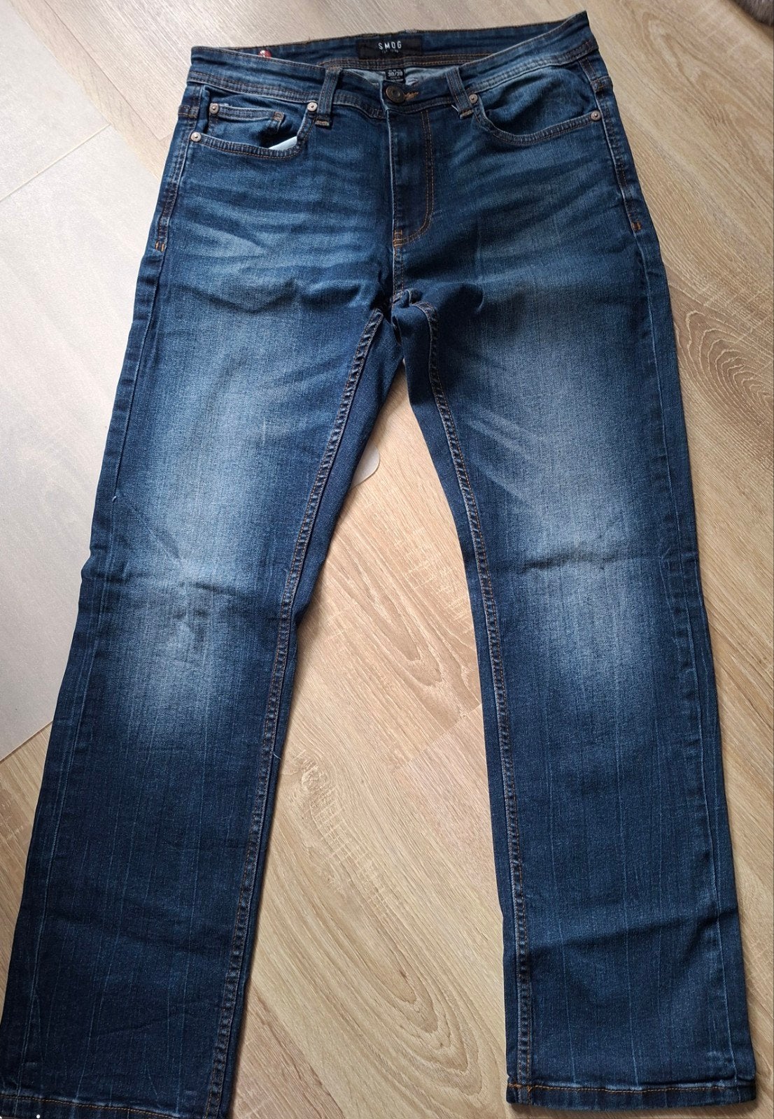 spijkerbroek, Ophalen, Blauw, W32 (confectie 46) of kleiner, Smog