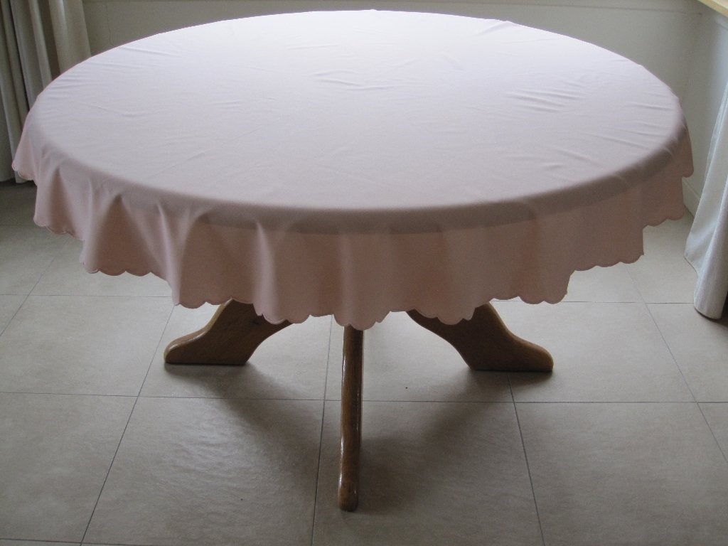 Prachtig roze rond tafelkleed - Ø 150 cm, Ophalen of Verzenden