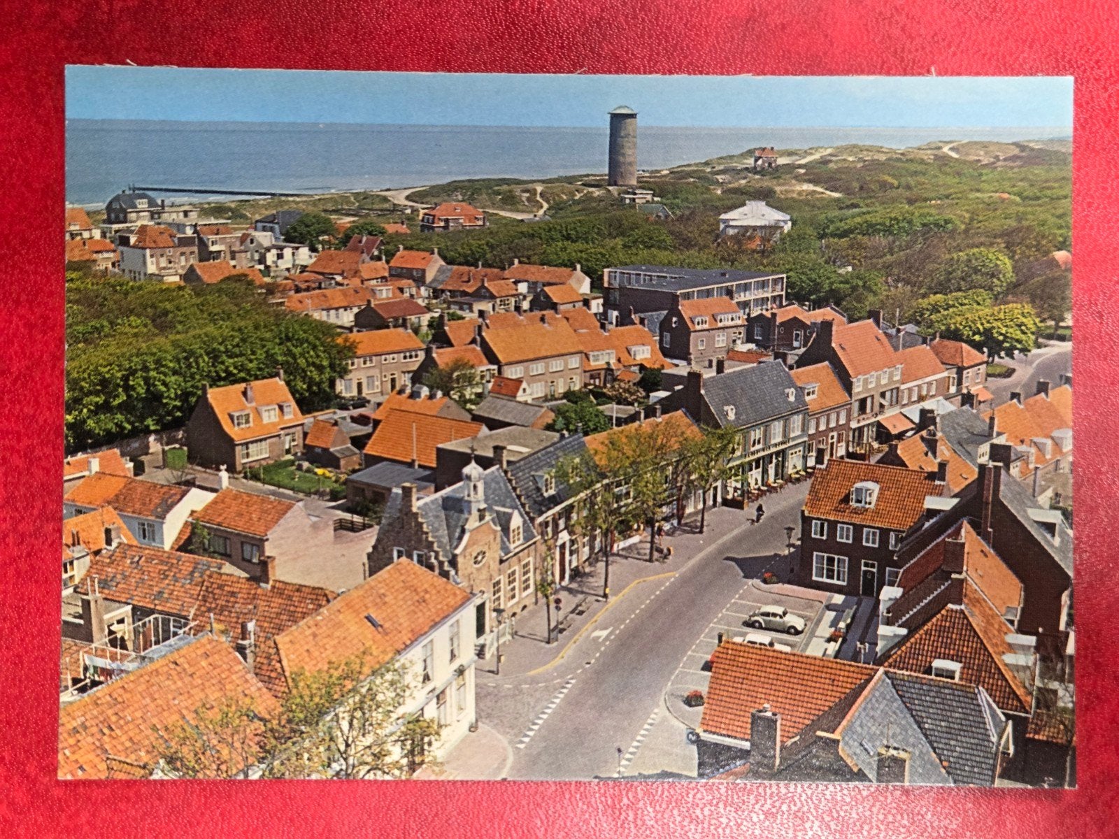 Domburg bij Oostkapelle Luchtopname Badstrand, Ophalen of Verzenden, 1960 tot 1980, Zeeland