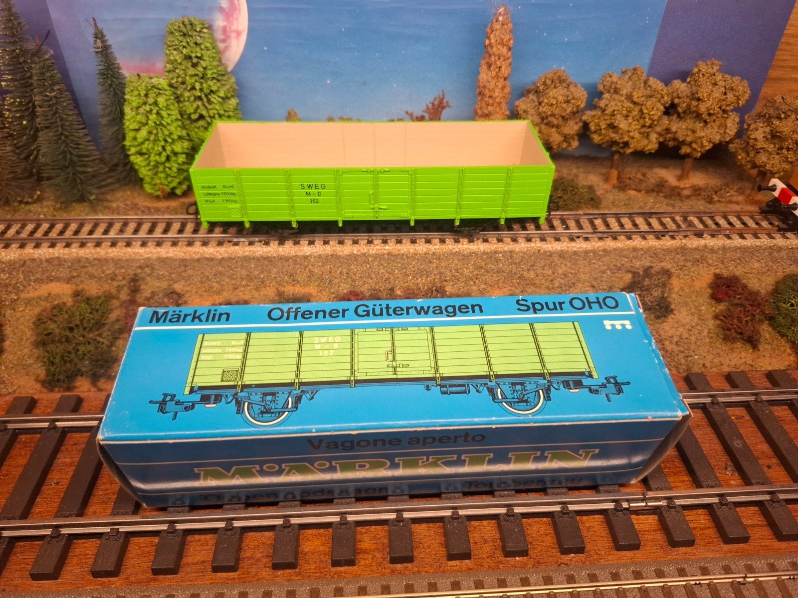 Marklin minex hoge bak wagon in ovp 4451, Wisselstroom, Wagon, Ophalen of Verzenden, Zo goed als nieuw