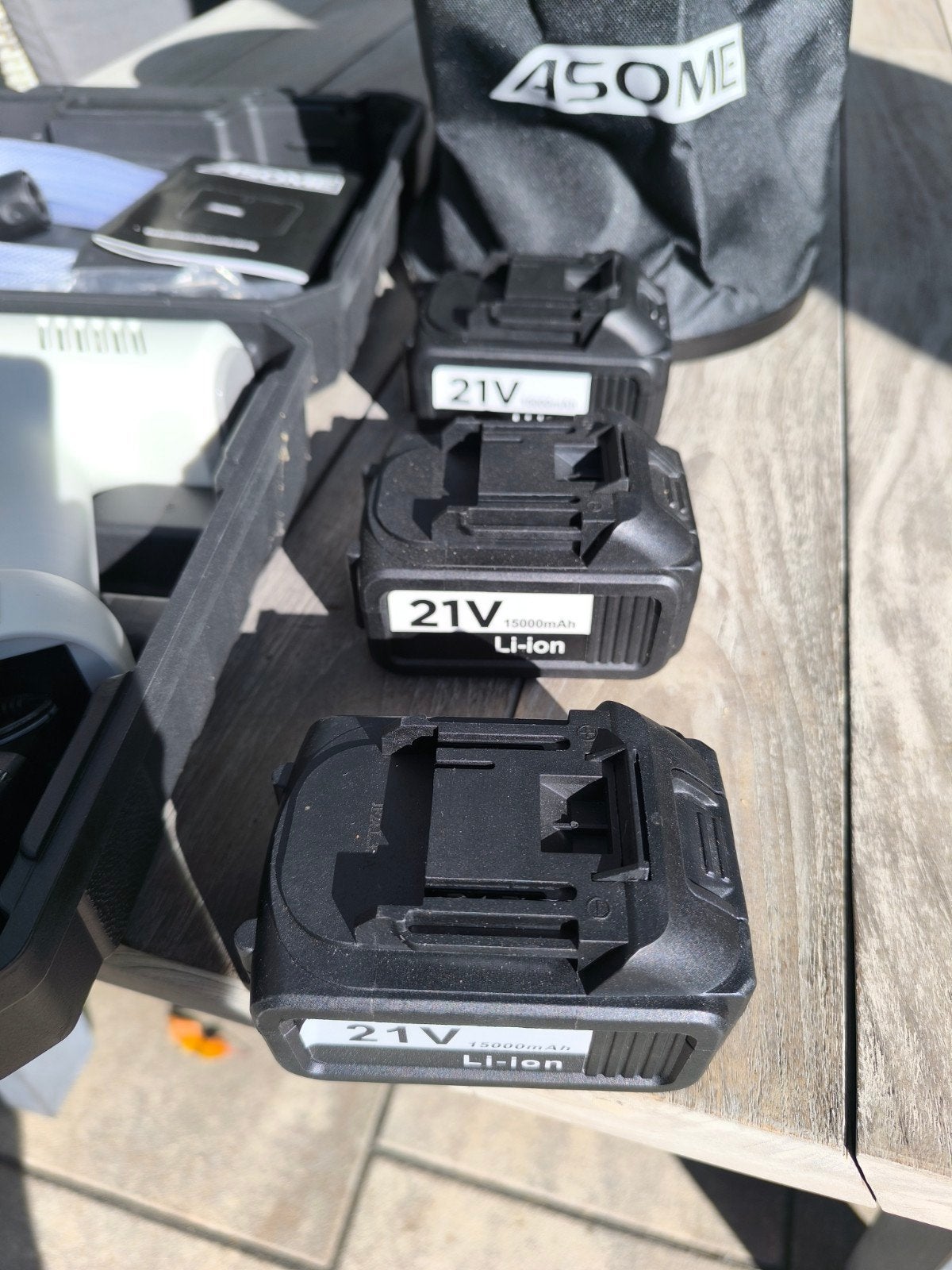 ASOME Hogedrukreiniger met 3 accu's en accessoires