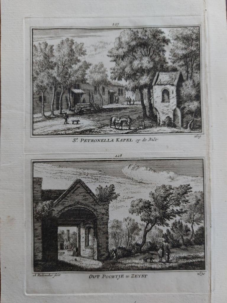 227-228 / St. Petronella op De Bilt en poortje Zeist, Ophalen of Verzenden