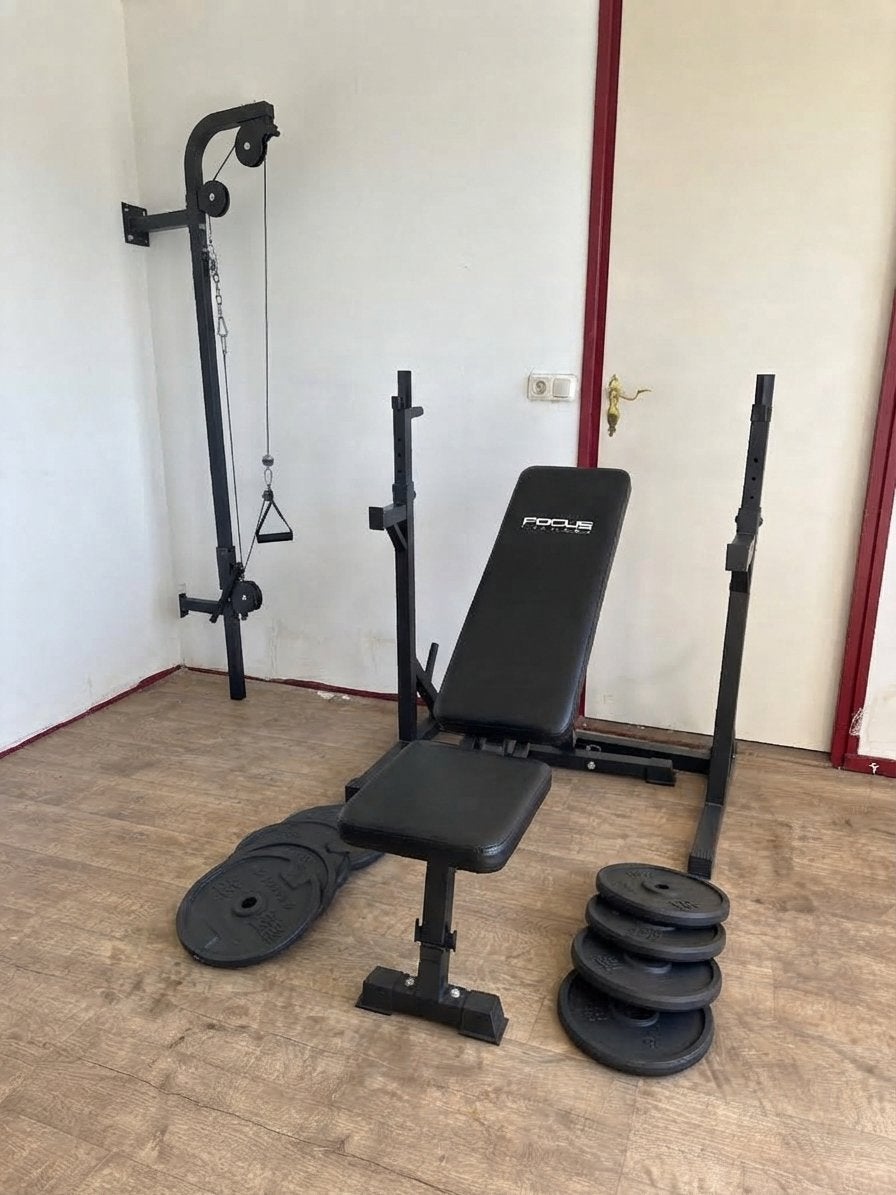 Complete Fitness Set, Ophalen, Zo goed als nieuw, Armen, Fitnessbank