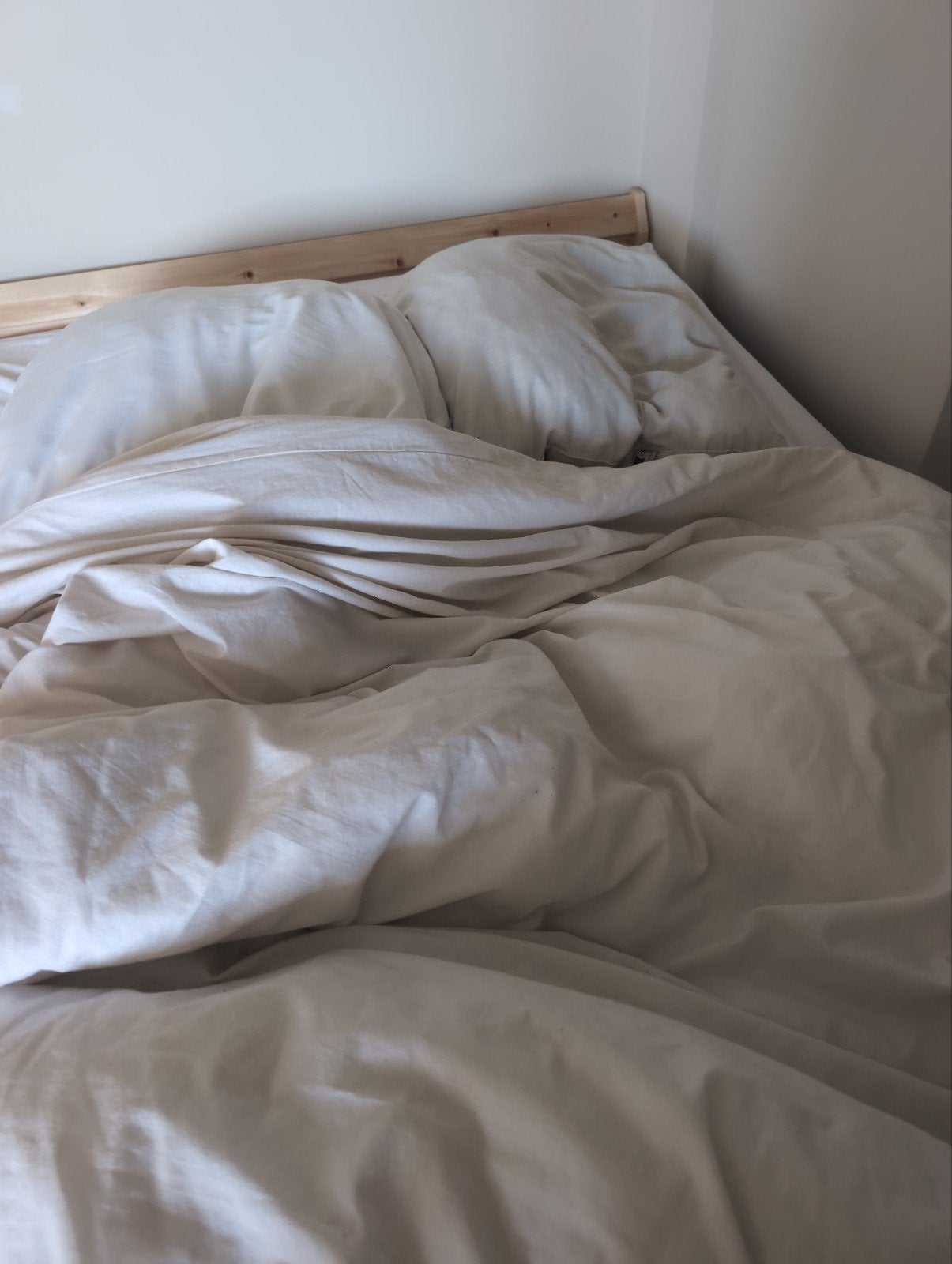 Dobbel duvet, 2 pillows, Ophalen, Eenpersoons, Wit, Zo goed als nieuw