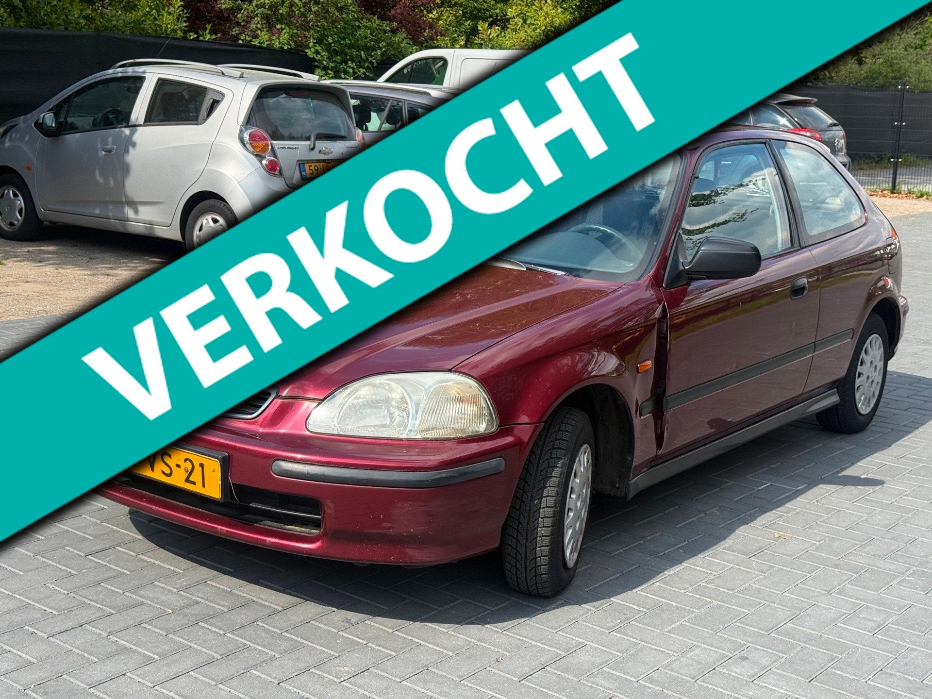 Honda Civic 1.4i /Automaat/Stuurbkr/NAP/Trekhaak, Auto's, 4 cilinders, 965 kg, Origineel Nederlands, Bedrijf