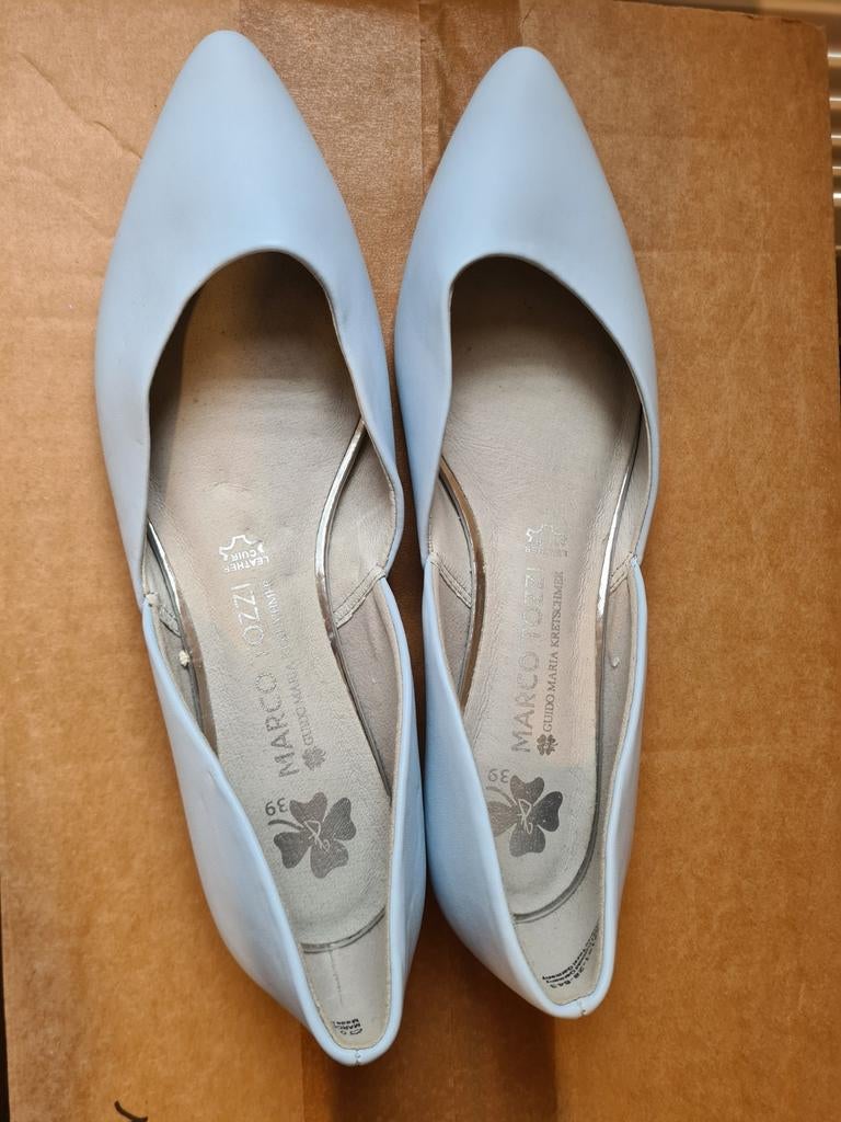 Leer schoenen Nieuw.Licht blauw., Blauw, Marco Tozzi, Nieuw, Ophalen of Verzenden
