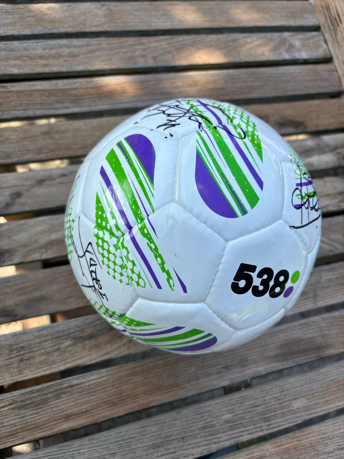 538 Voetbal met handtekeningen van topvoetballers, Maat XL, Ophalen of Verzenden, Nieuw, Bal