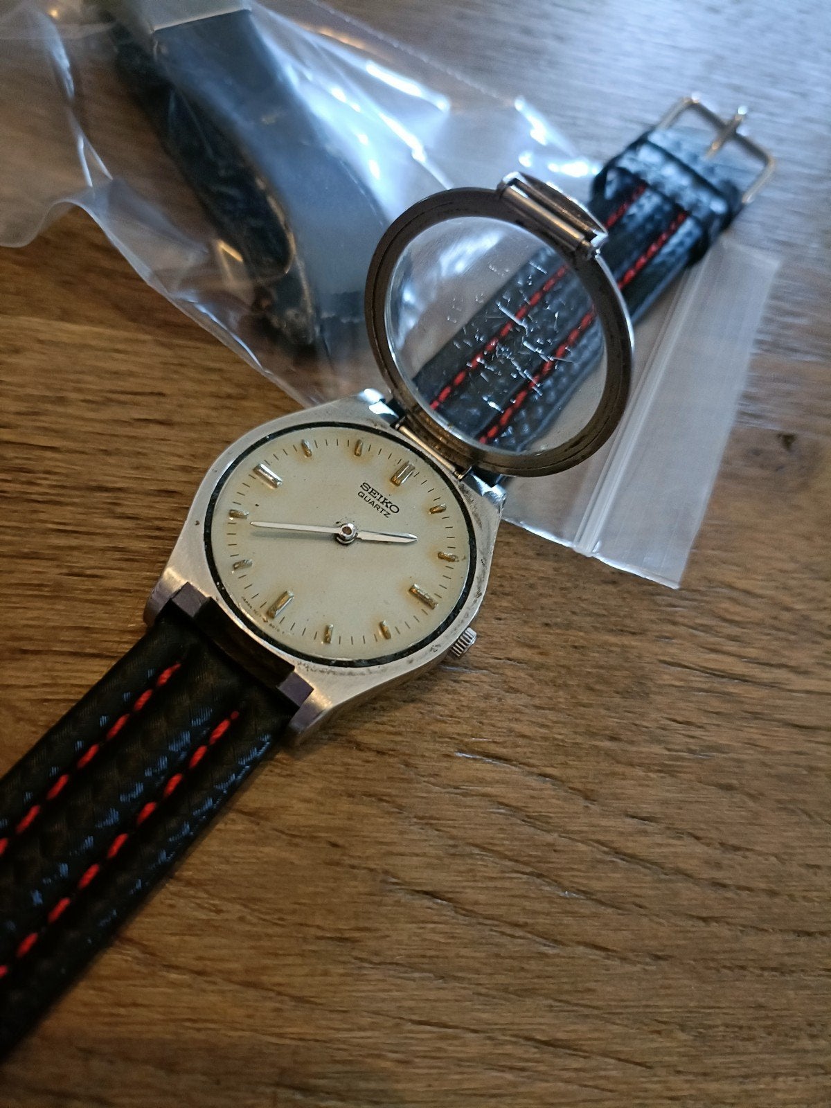 Seiko Blinde Horloge Quartz 7C17-8000 Zie Fotos, Ophalen of Verzenden, Gebruikt, IOS, Seiko