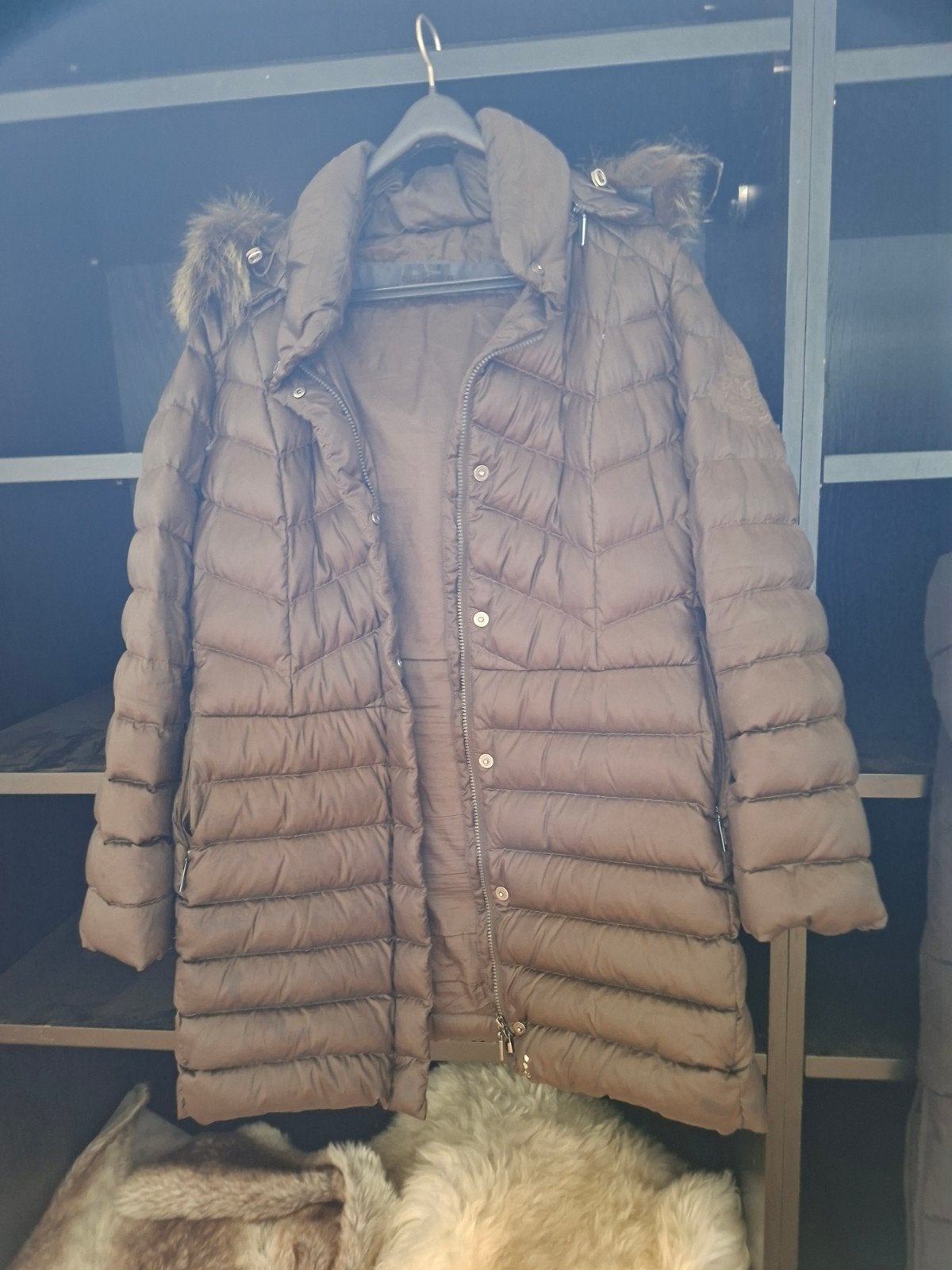 Airfield winterjas met bontkraag, maat 44, Kleding | Dames, Bruin, Maat 42/44 (L), Ophalen of Verzenden, Airfield