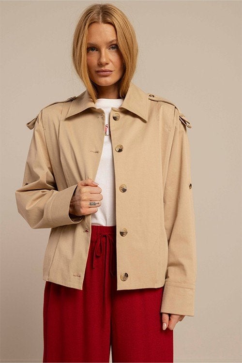 Studio Anneloes Atlas Cotton Jacket Latte XL Nieuw, Studio Anneloes, Verzenden, Beige, Maat 46/48 (XL) of groter