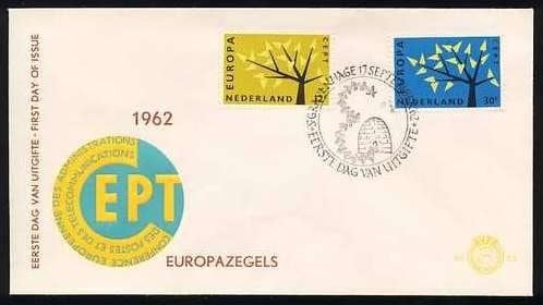 Nederland FDC E53 Zonder Adres, Europazegels 1962, Postzegels en Munten, Postzegels | Eerstedagenveloppen, Ophalen of Verzenden