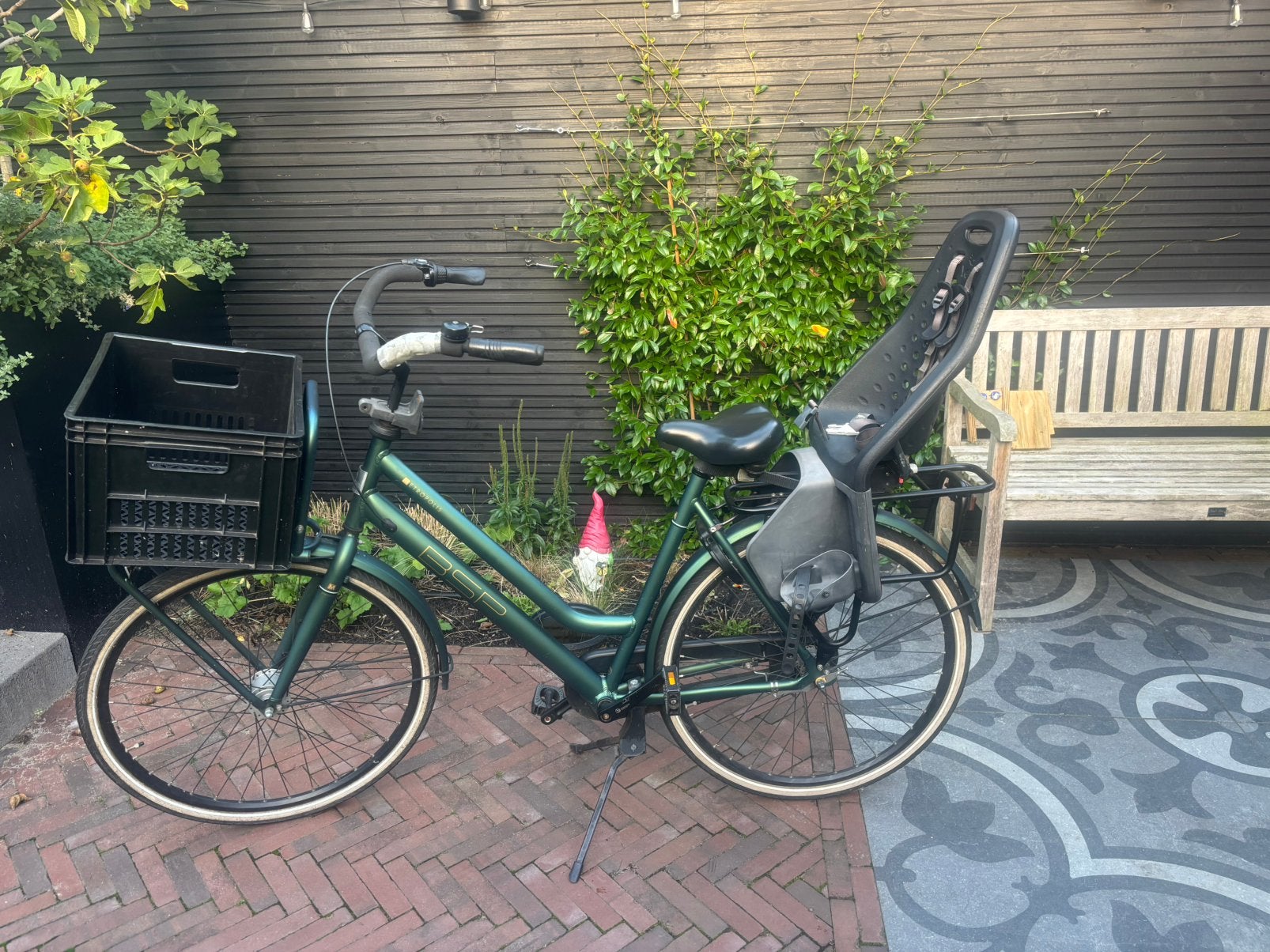 Fiets BSP Metropolis, Terugtraprem, Gebruikt, Dubbele standaard, 1 zitje