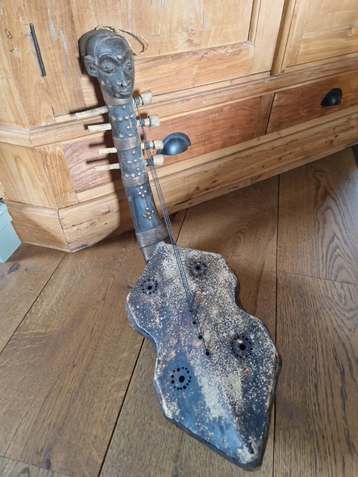 Afrikaanse boogharp - kundi  / mangbetu muziekinstrument uit, Ophalen of Verzenden, Harp