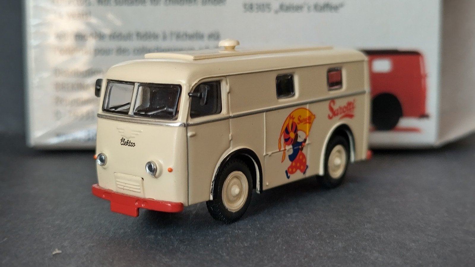 Elektrowagen  Sarotti 1:87 Brekina Aanbieding Pol, ., Nieuw, Ophalen of Verzenden, Brekina