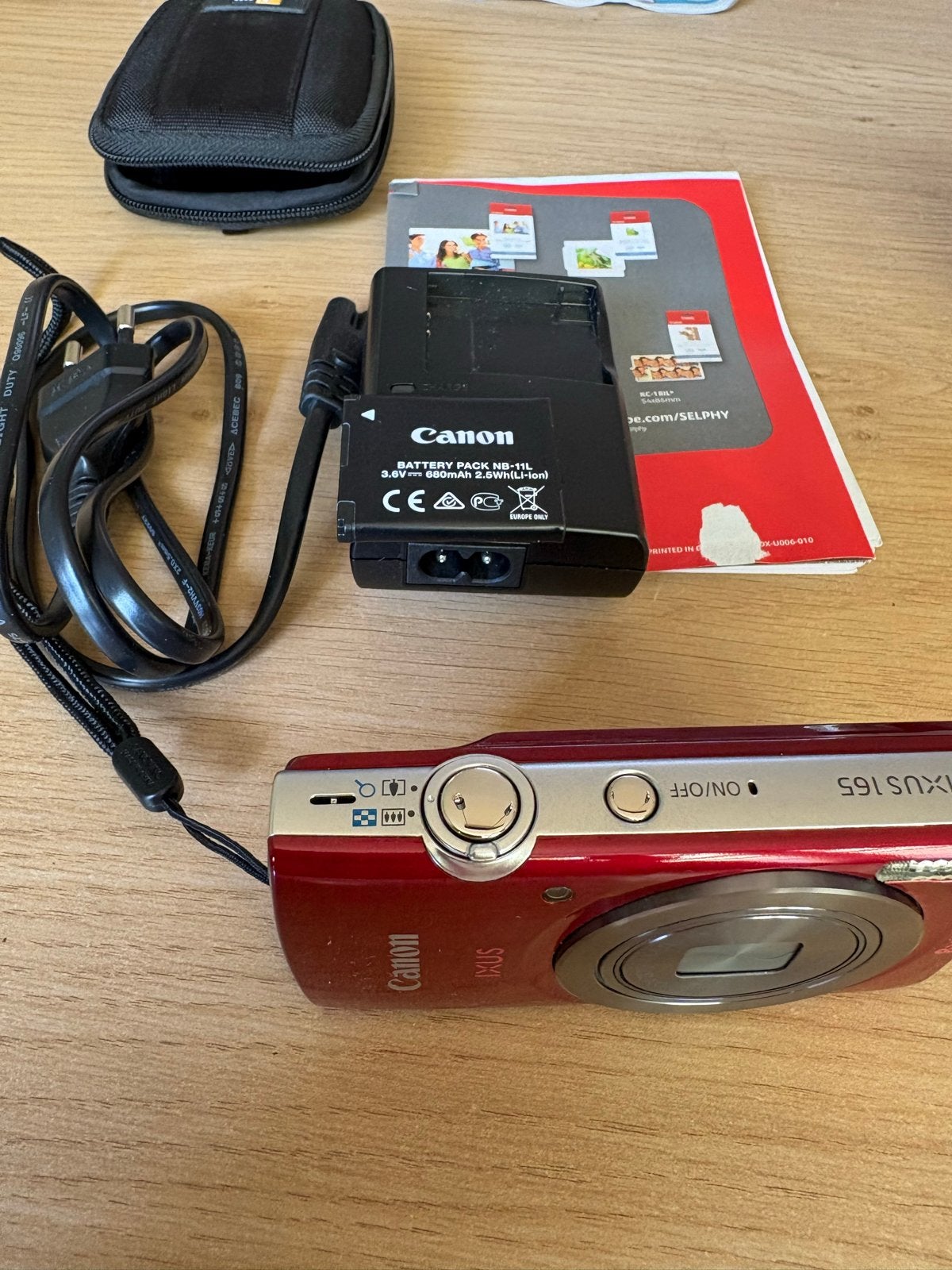 Canon IXUS 165 Compactcamera - Rood, compleet met accessoire, Ophalen, Canon, Zo goed als nieuw, Compactcamera