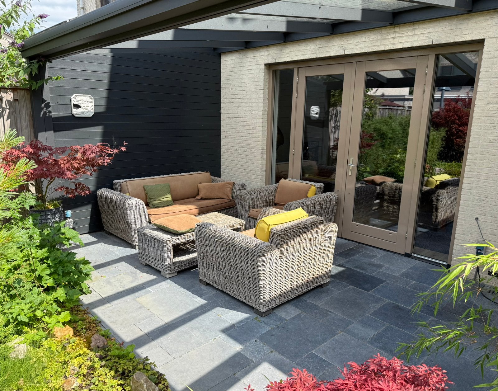 Vietnamees hardsteen Anticato Romaans wildverband 3cm Gothic, Ophalen, Zo goed als nieuw, Natuursteen, Terrastegels