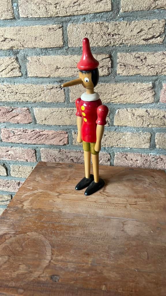 Vintage Pinokkio houten figuur in prima staat., Ophalen of Verzenden, Gebruikt