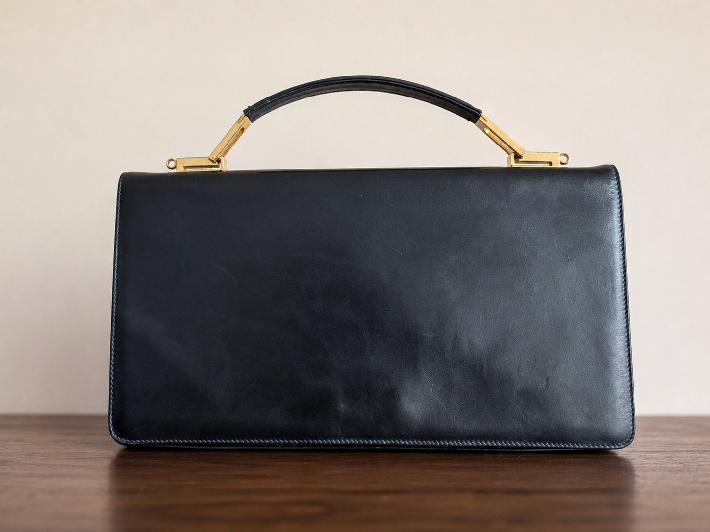 Vintage Zumpolle leren portefeuilletas / handtas zwart leer, Sieraden, Tassen en Uiterlijk, Tassen | Damestassen, Ophalen of Verzenden