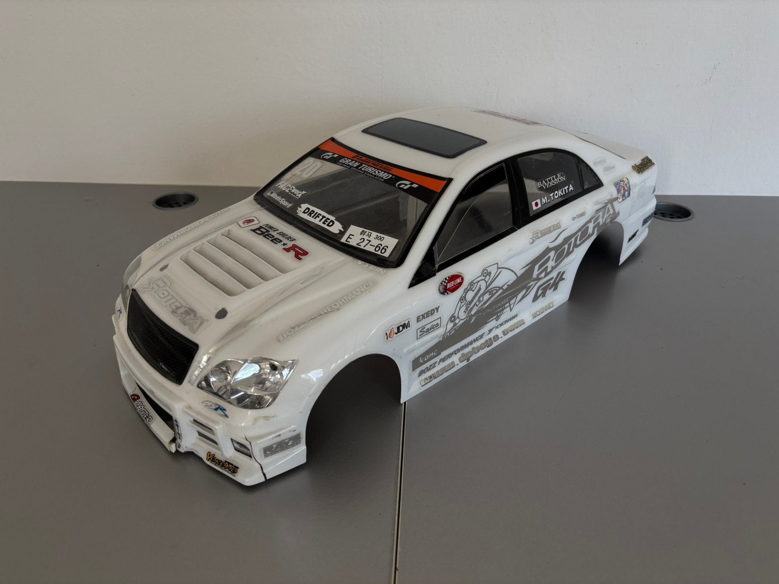 Yokomo ‘rotora’ crown rc drift body, Hobby en Vrije tijd, Ophalen of Verzenden, Gebruikt, Schaal 1:10, Onderdeel