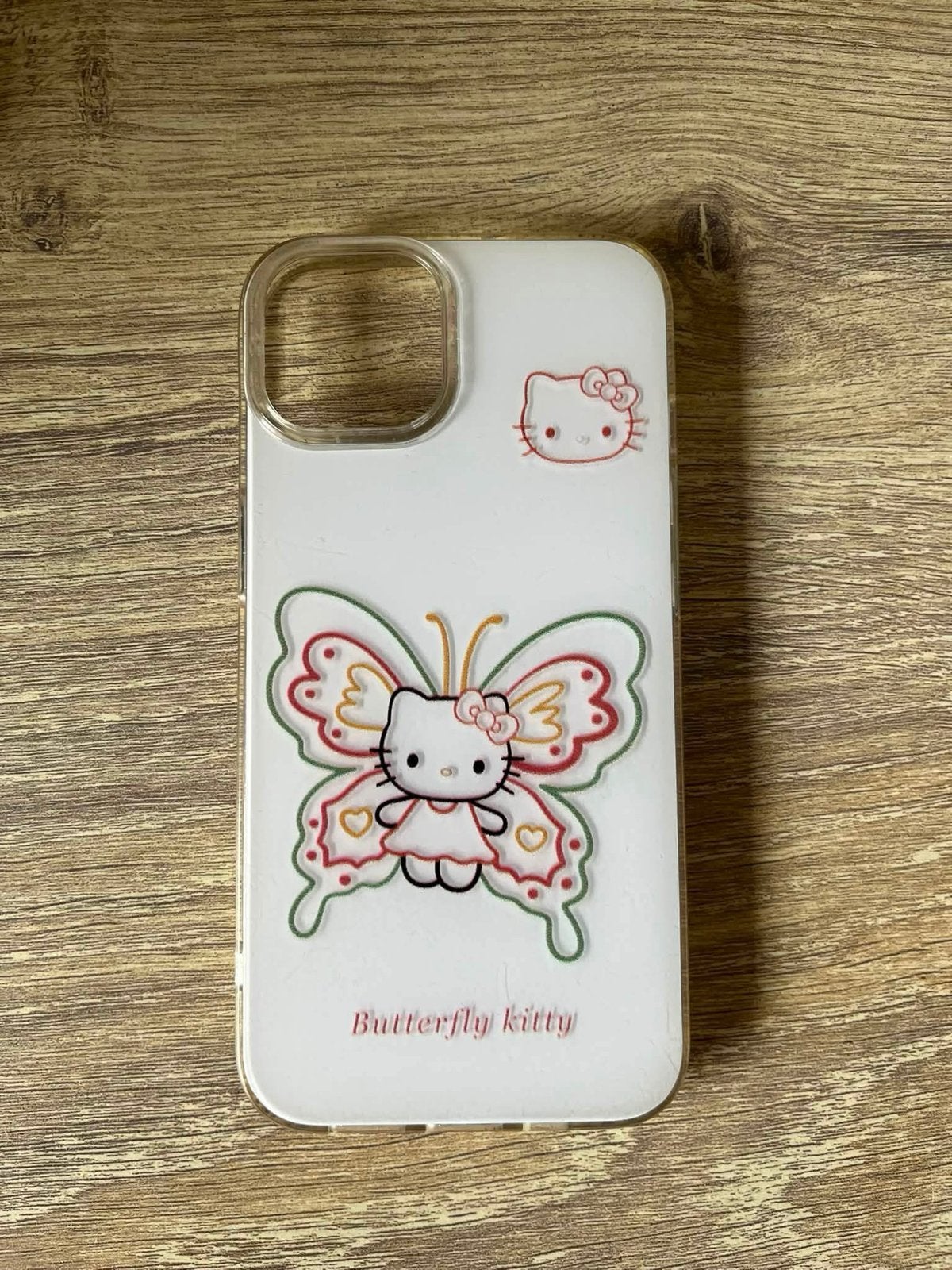 Hello Kitty Telefoonhoesje voor iPhone 13 - Butterfly Kitty, Kunststof, IPhone 13, Overige merken, Nieuw