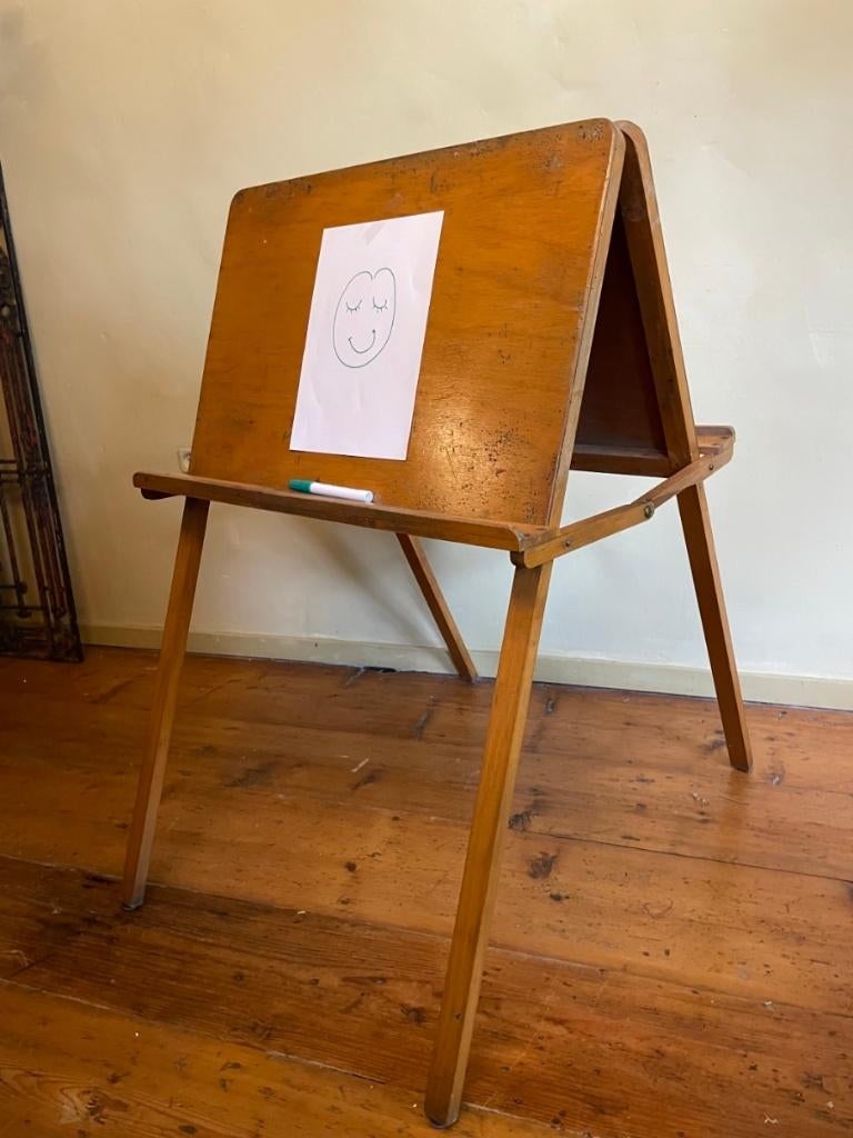 Opklapbaar Vintage Tekenbord Aanplakbord  Uitstalbord, Ophalen of Verzenden