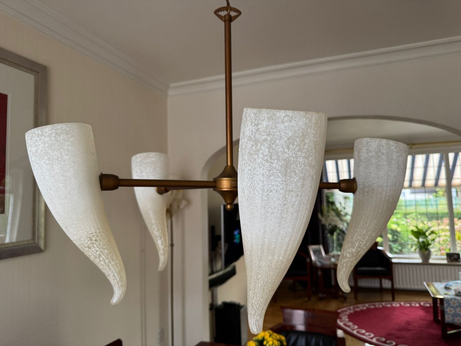 Set originele Italiaanse vintage lampen Franco Luce Murano, Ophalen