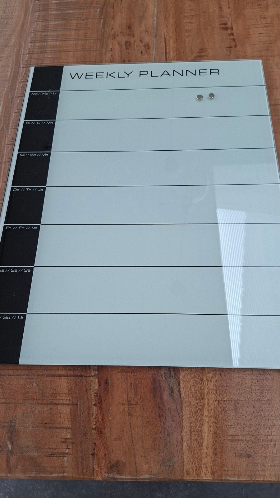 Week planner glasboard., Ophalen, Zo goed als nieuw